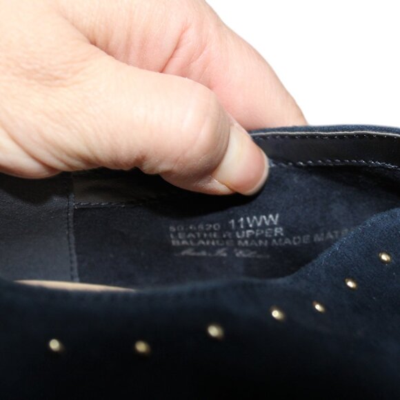 Bella Vita Shoes Dara Dress Shooties Kidsuede Leather Navy Size 11 WW NIB - Picture 5 of 10